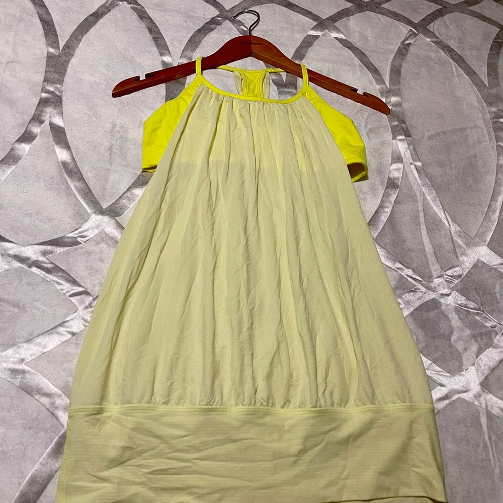Yellow Lululemon tank size 8